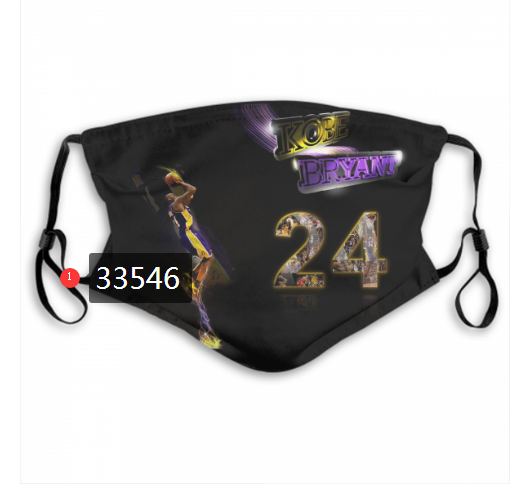2021 NBA Los Angeles Lakers #24 kobe bryant 33546 Dust mask with filter